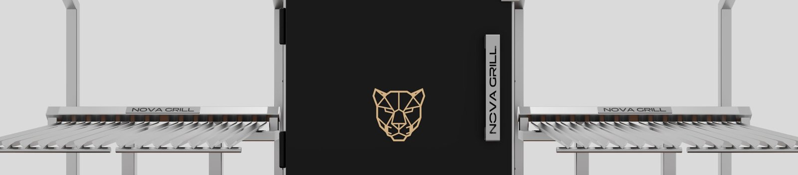 parrilla profesional de carbón y leña con cesta central para leña o carbón marca nova grill