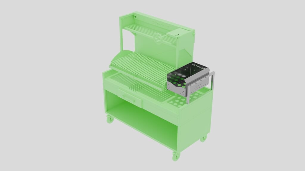 Accesorio cesta de encendido de carbón y o leña para parrilla marca Nova Grill